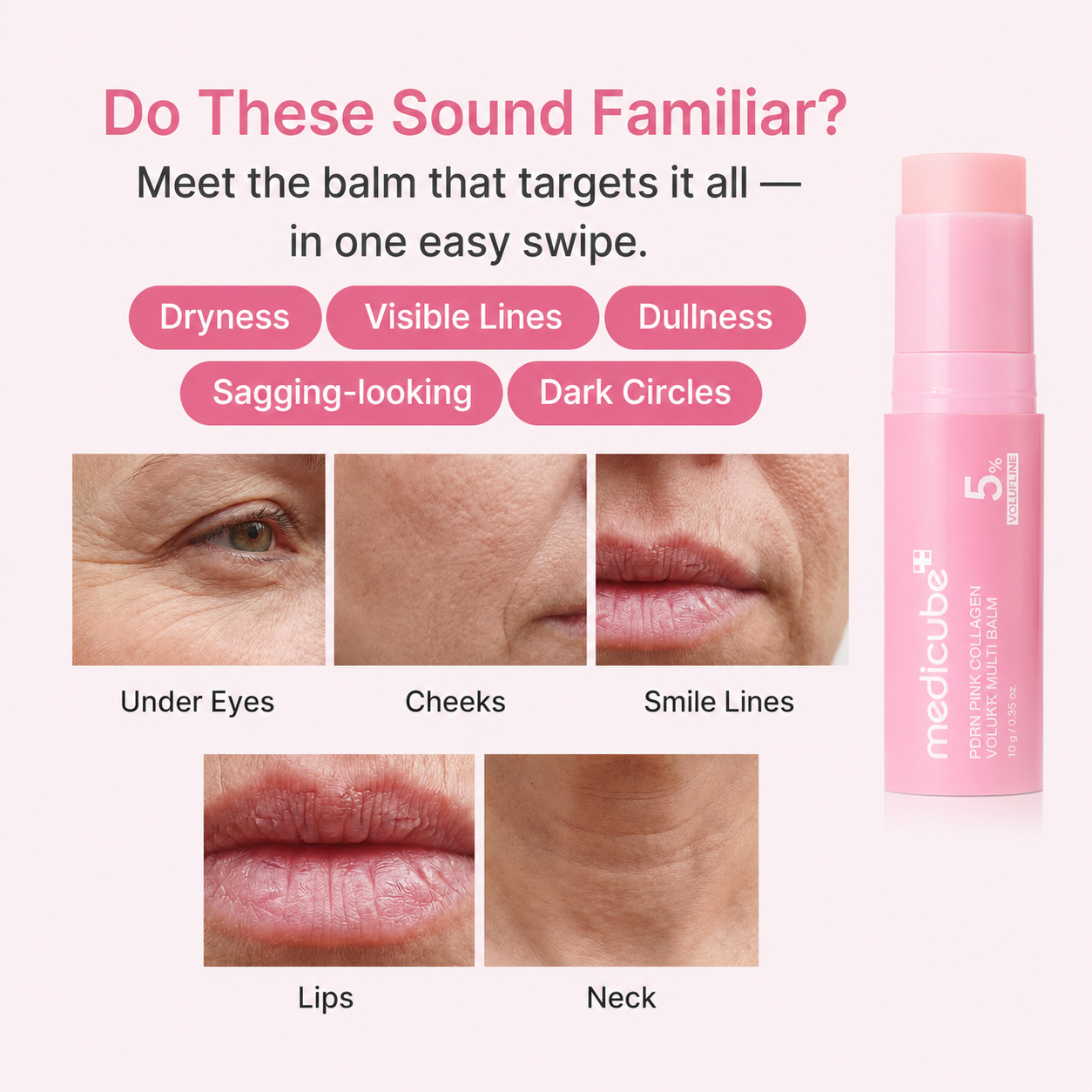 MEDICUBE - PDRN Pink Collagen Volume Multi Balm Stick