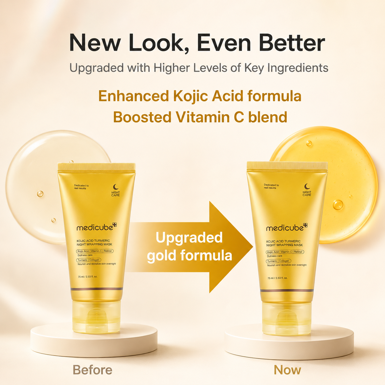 MEDICUBE - Kojic Acid Turmeric Overnight Wrapping Mask